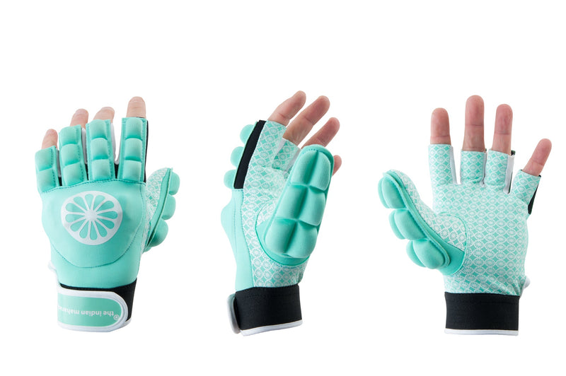 Half Finger Shell Glove with Full Thumb Mint