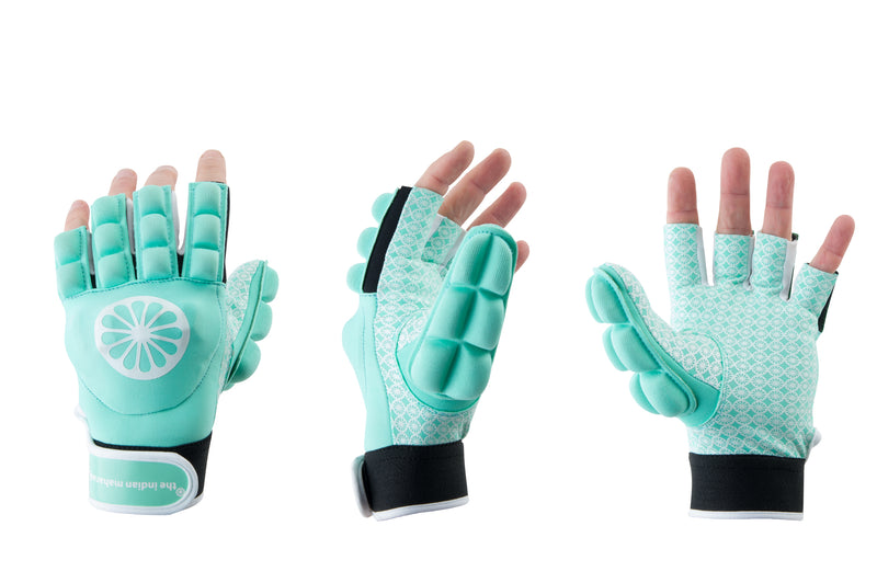 Half Finger Shell Glove Full Thumb Black