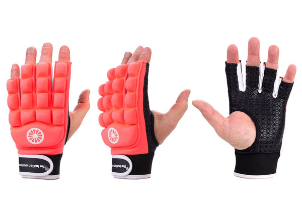 Half Finger Glove Thumbless Coral